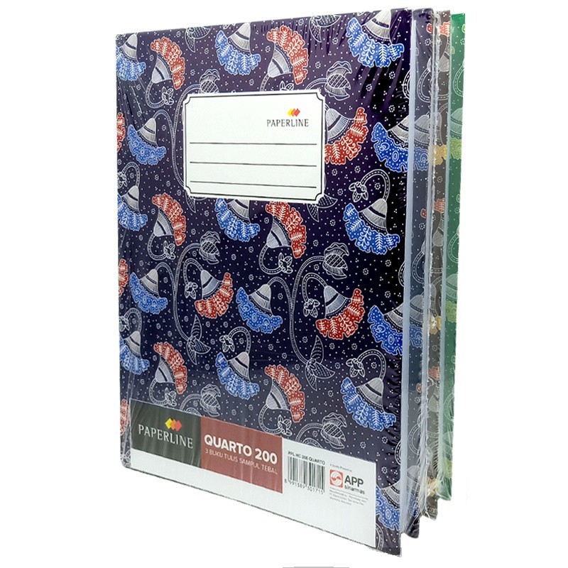 BUKU TULIS HARD COVER QUARTO PAPERLINE 200 