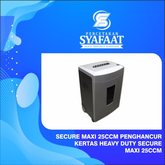 Secure Maxi 25Ccm Penghancur Kertas Heavy Duty Secure Maxi 25Ccm