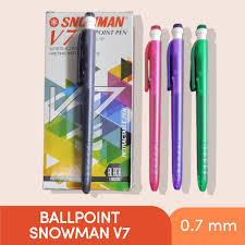 SNOWMAN PULPEN V-7 BLACK